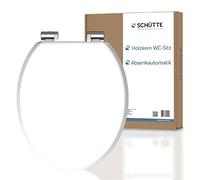 Schütte 84100-A White Soft Close, Wooden Core Lid (Maximum Load of Toilet Seats 150kg), with Lowering Mechanism