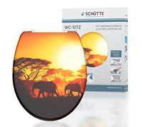 SCHÜTTE Africa Toilet Seat with Soft-Close Mechanism and Quick Release Made of Duroplast Toilet Seat with 175 kg Load Capacity
