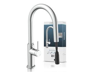 SCHÜTTE Blackpool 79516 Kitchen Tap with Pull-Out Spray, 360° Kitchen Faucet, Single Lever Mixer Tap with Extendable Shower Head in Chrome