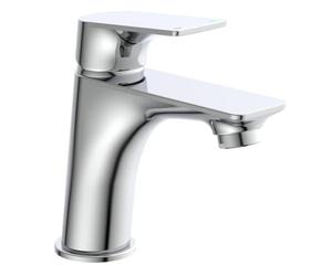 SCHÜTTE Boston 33210 Bathroom Tap Chrome Washbasin Mixer Tap Basin Modern Single Lever Mixer Tap with Drain Fitting, Basin Mixer Tap for Your Bathroom