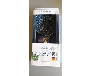 SCHÜTTE Capri Hand Shower with Velvet Jet Technology, Shower Head with Over 300 Nozzles and 3 Adjustable Jet Types, Anti-Limescale Shower Head for Shower, Chrome