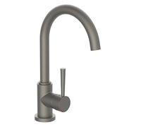 SCHÜTTE Cornwall 79162 Sink Tap for Kitchen Sink Energy-Saving Function 360° Pivoting Ideal for Double Sinks Matte Graphite