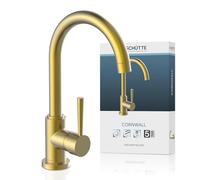 SCHÜTTE Cornwall 79167 360 Degree Swivel Kitchen Sink Tap with Single Lever Mixer Tap Gold