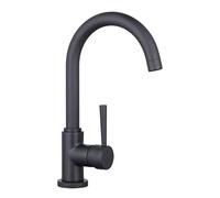SCHÜTTE Cornwall Kitchen Tap, 360 Degree Swivel, Single Lever Mixer, Matte Black