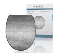 Schütte Industrial Grey 82155 Duroplast Soft-Close Mechanism, Suitable for All Standard Bowls, Maximum Load of The Toilet Seat 150 kg