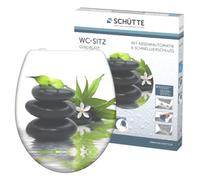 Schütte Jasmin Duroplast Soft-Close Mechanism and Quick Release for Easy Cleaning, Maximum Load of The Toilet seat 150 kg, Stone Motif 82367