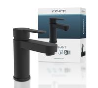 Schütte Elephant 34216 Washbasin, Elegant Mixer Drain Valve, Tap Pop-Up Eccentric, Bathroom Faucet, matt Black