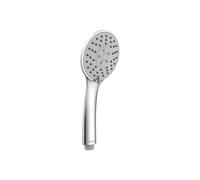 SCHÜTTE Handbrause NAPOLI | Samtstrahl-Technologie | Duschkopf mit Anitikalk-Noppen | 3 einstellbare Strahlarten und Wasserstopp-Funktion | Brausekopf Antikalk für die Dusche | Chrom