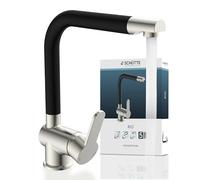 Schütte Rio 79866 Kitchen Sink Mixer Tap Stainless Steel Effect Matt Black