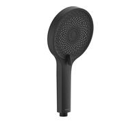 SCHÜTTE Samoa Rain Hand Shower, Velvet Jet Technology, Shower Head with Over 300 Nozzles, 3 Adjustable Jet Types, Anti-Limescale Shower Head for Shower, Black