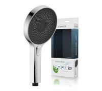 SCHÜTTE Samoa Rain Shower Head Velvet Jet Technology 300+ Nozzles 3 Adjustable Spray Types Anti-Limescale Shower Head Chrome