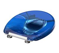 Schütte Shark Duroplast Soft-Close Mechanism and Quick Release for Easy Cleaning, Maximum Load of The Toilet seat 150 kg, Motif 82371