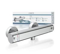 SCHÜTTE VITA 52425 Thermostatic Shower Mixer Tap with Cool Touch Function Eco Stop Water Saving Function Chrome