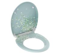 Schütte Wind Flower Toilet Seat with Soft-Close Mechanism, Toilet Lid with Motif and Quick Release for Cleaning, Duroplast Toilet Lid (Max. Load of The Toilet Seat 150 kg)