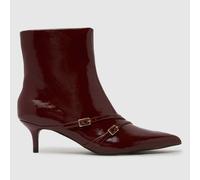 schuh Beckett Buckle Kitten Boots in Red UK 3 (EU 36)