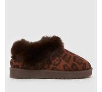 schuh Beige & Brown Haven Girls Junior Slippers UK 12 (EU 30)