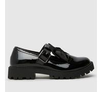 schuh Black Lollipop T-Bar Girls Junior Shoes UK 11
