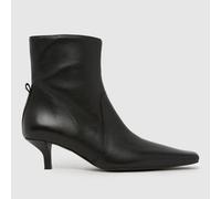 schuh Bowden Leather Heeled Boots in Black UK 8 (EU 41)