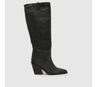 schuh Dusk Leather Knee High Boots in Black UK 4 (EU 37)