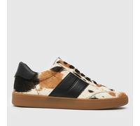 schuh Miley Leather Trainer Trainers in Brown & White UK 4 (EU 37)