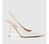 schuh Sade Heeled Slingback Court High Heels in White UK 5 (EU 38)