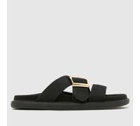 schuh Tear Leather Footbed Sandals in Black UK 7 (EU 40)