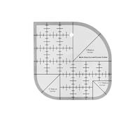 SCHUIWINNER 1 Piece Sewing Curved Cutter Ruler Strong Patchwork Acrylic Arts Crafts Acrylic Curved Cutter Ruler for DIY Quilting Supplies