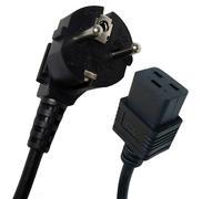 Schuko 2 Pin Euro Plug to IEC C19 16Amp Mains Cable Power Lead 2m