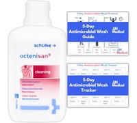 Schulke Octenisan Antimicrobial Body Wash 150ml - Antimicrobial Body Wash for Whole-Body Cleansing, Includes JJH Medical 5-Day Protocol Guide & Tracker for Daily Hygiene