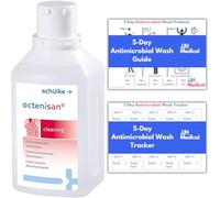 Schulke Octenisan Antimicrobial Body Wash 500ml - Antimicrobial Body Wash for Whole-Body Cleansing, Includes JJH Medical 5-Day Protocol Guide & Tracker for Daily Hygiene