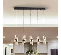 Schuller Valencia Iliada LED hanging light, length 96 cm, black/gold-coloured metal