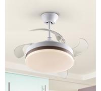 Schuller Valencia LED ceiling fan Vento white/bronze/smoke, Ø 90 cm, quiet