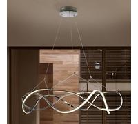 Schuller Valencia LED pendant light Molly, triac-dimmable, Ø 100 cm, chrome