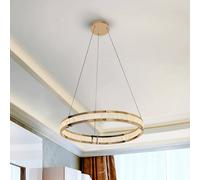 Schuller Valencia Lorian LED hanging light, gold-coloured, Ø 60 cm, metal