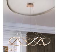Schuller Valencia Molly LED pendant light, dimmable, Ø 110 cm, rose gold