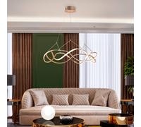 Schuller Valencia Molly LED pendant light remote Ø 80 cm rose gold