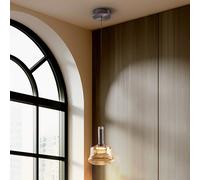 Schuller Valencia Scarlett LED hanging light, amber, Ø 18 cm, glass