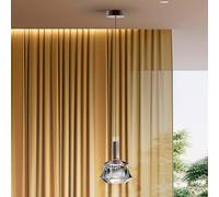 Schuller Valencia Scarlett LED hanging light, silver-coloured, Ø 18 cm, glass