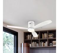 Schuller Valencia Siroco LED ceiling fan, white, Ø 132 cm, quiet, CCT