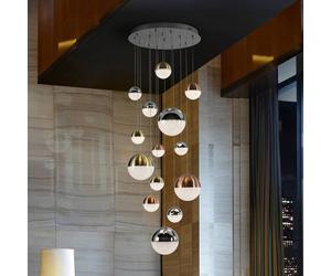 Schuller Valencia Sphere LED pendant light, 14-fl., dimmable, Ø 60 cm, multicoloured