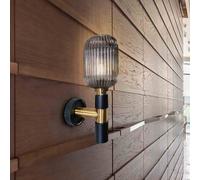 Schuller Valencia Wall light Norma, 42 cm, black/brass, glass, E27
