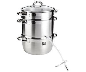 Schulte-Ufer Loop 67940-26 Multifunction Juicer, Steam Juicer, 26 cm Diameter, Silver