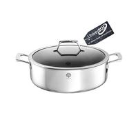 Schulte-Ufer Quasar 9545-28 Dutch Oven with UniverSUS Surface Structure and Energy Core, Without PFAS/PTFE, Stainless Steel, 28 cm