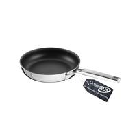 Schulte-Ufer Quasar 9558-24 Frying Pan with UniverSUS Surface Structure and Energy Core, Without PFAS/PTFE, Stainless Steel, 24 cm