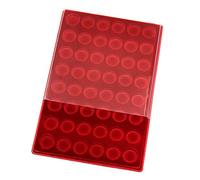 Schulz RED Coin Tray PO-48 for Coins - Round Compartment ø 27 mm