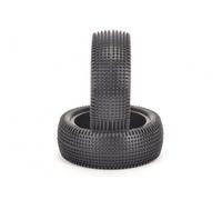 Schumacher Cactus 1/10 4WD Front Carpet Racing Tyre Yellow Pair U6840