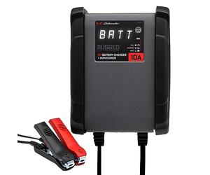 Schumacher Rugged - 10A 12V Automatic and Smart Charger and Maintainer - SPX 460 - Car, Boat, Tractor, Van, RV - Bumper Protection - Microprocessor Control