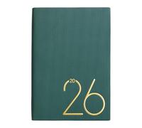 SCHUMAOYI 2026 Diary A5 Page A Day, 12 Month Full Year Daily Planner from Jan. 2026 to Dec. 2026, Hardcover Organiser Journal Notebook for School Home Office, 21×14 cm (Green)
