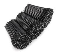 SCHUMAOYI 400 Pcs Disposable Mascara Wands, Black Lash Spoolies Eyelash Brushes, Crystal Handle Eyebrow Applicators for Makeup Beauty