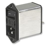SCHURTER FILTER, IEC, 4A, 2P SWITCH, 2P FUSE | POWER ENTRY FILTERED IEC MODULES CONNECTORS, 1 X QTY - DD12.4121.111
